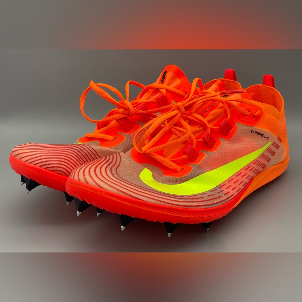 Nike Zoom Victory 5 XC Track Shoes Total Orange Volt Spikes Men’s Size 9.5 NEW